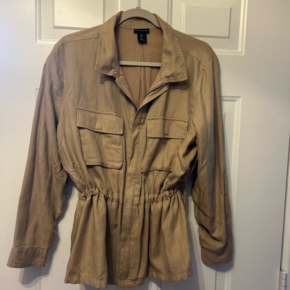 Tahari Women's Utility Jacket in Tan